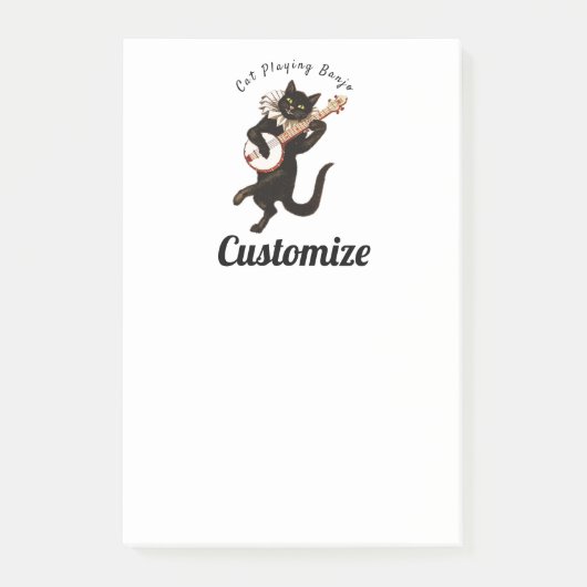 Kat dat Banjo Thunder_Cove speelt  Post-it® Notes (Voorkant)