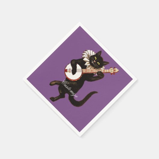 Kat dat Banjo Thunder_Cove speelt Servet (Hoek)