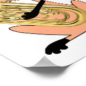 Kat dat de euphonium afspeelt poster (Hoek)