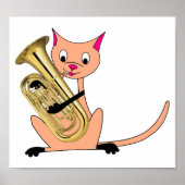 Kat dat de euphonium afspeelt poster (Voorkant)