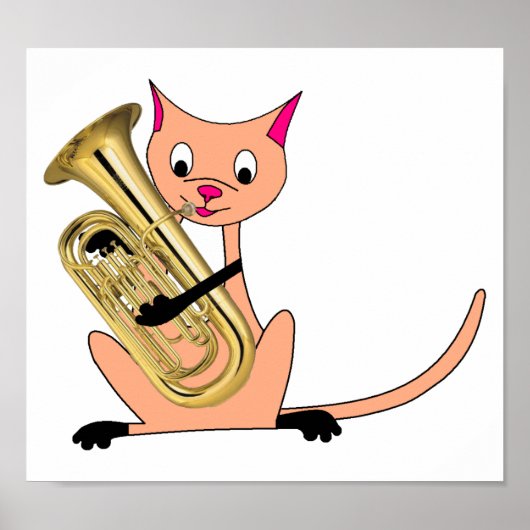 Kat dat de euphonium afspeelt poster (Voorkant)
