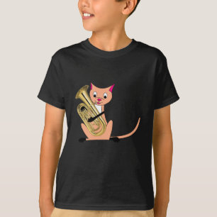 Kat dat de euphonium afspeelt t-shirt