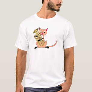 Kat dat de euphonium afspeelt t-shirt