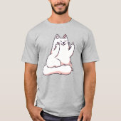Kat dat de vinger geeft t-shirt (Voorkant)