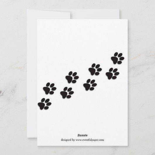 Kat dat door de sneeuw stroomt - 3x5 kerstKaart (Achterkant)