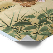 Kat dat een kikker vangt poster (Hoek)