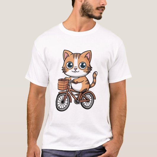 Kat dat fietst t-shirt (Voorkant)
