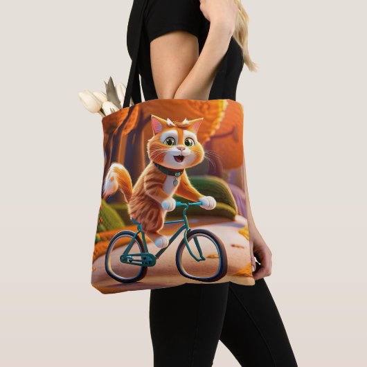 Kat dat fietst tote bag (Dichtbij)