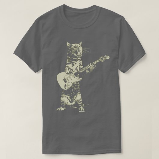 Kat dat gitaar speelt 4 t-shirt (Design voorkant)