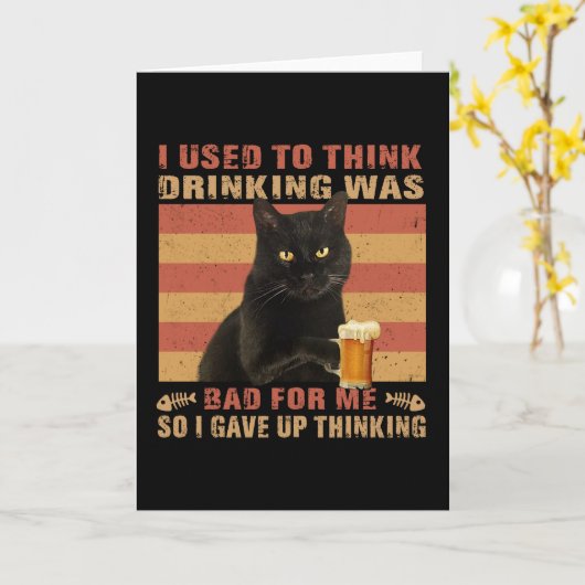 Kat dat ik altijd dacht dat Drink een slechte zwar Kaart (Gele Bloem)