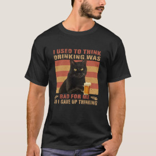 Kat dat ik altijd dacht dat Drink een slechte zwar T-shirt