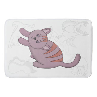 Kat dat klaar is om de dekbedding van een dekbed t badmat