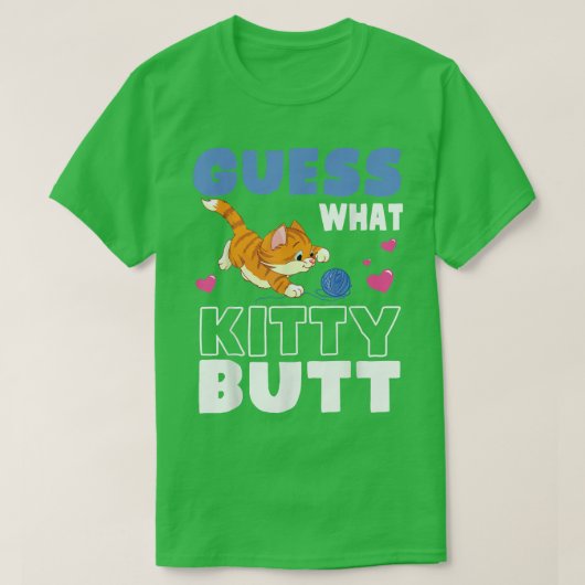 Kat dat met Bobbin speelt, raadt u wat Kat T-shirt (Design voorkant)