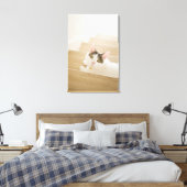 Kat dat op de trap ligt canvas afdruk (Insitu (Slaapkamer))