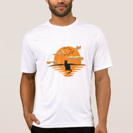 Kat dat op zonsondergang T-Shirt kijkt