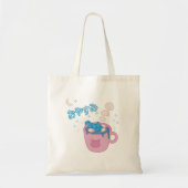 Kat dat slaapt in warme chocolade tote bag (Voorkant)