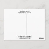 Kat dat slaapt op een bed briefkaart (Achterkant)