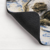 Kat dat slaapt op een bed muismat (Hoek)