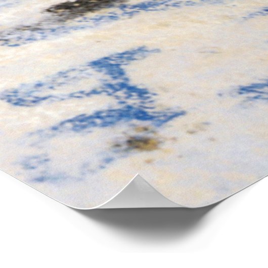 Kat dat slaapt op een bed poster (Hoek)