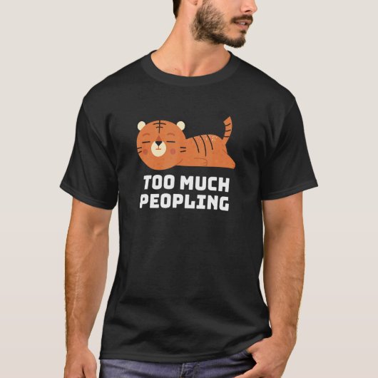 Kat dat te veel piepende nap Sarcastisch kat bevat T-shirt (Voorkant)