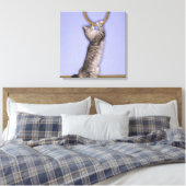 Kat dat touw reikt canvas afdruk (Insitu (Slaapkamer))