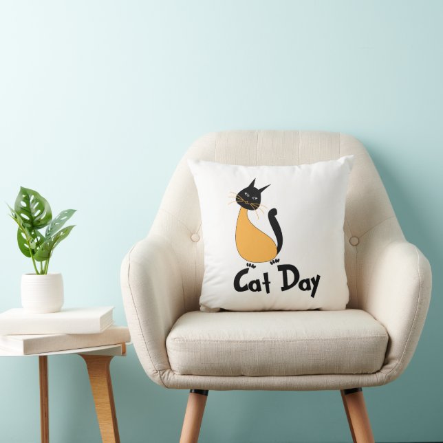 Kat Day Cat Kussen (Stoel)