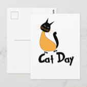 Kat Day Cute Kat Briefkaart (Voorkant / Achterkant)