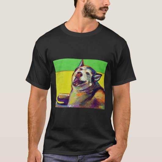 Kat De Siberische Husky T-shirt (Voorkant)