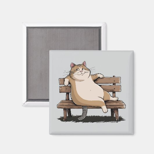 Kat de zitbank magneet (Voorkant / Achterkant)