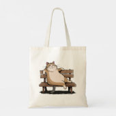 Kat de zitbank tote bag (Achterkant)