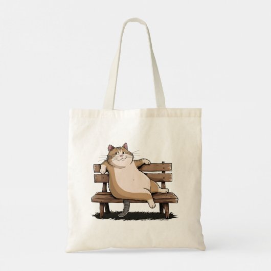 Kat de zitbank tote bag (Achterkant)