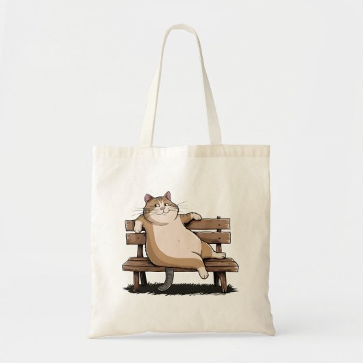 Kat de zitbank tote bag (Voorkant)