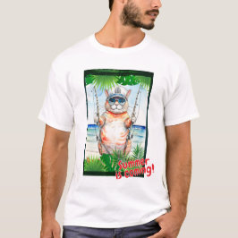 Kat "De zomer komt eraan!" T-shirt