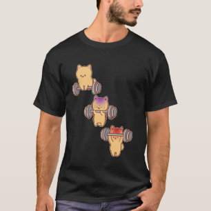 Kat Deadlift Gym Fitness Workout Oefening Grappige T-shirt