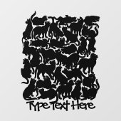 Kat Decal Personaliseer de Decalen van het Zwarte  (Vel)