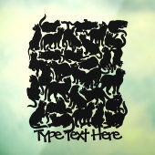 Kat Decal Personaliseer de Decalen van het Zwarte  (Vel 3)