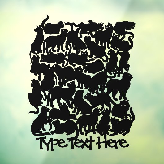 Kat Decal Personaliseer de Decalen van het Zwarte  (Vel 3)