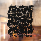 Kat Decal Personaliseer de Decalen van het Zwarte  (Vel 2)
