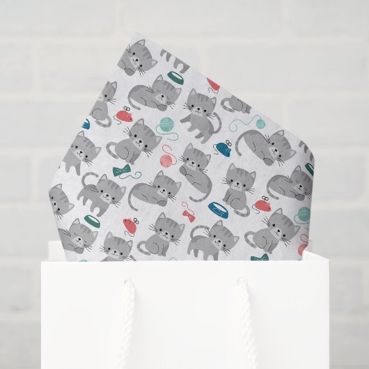 Kat Decoupage Tissuepapier, Kitty Poes Tissuepapier (Cadeauzakje)
