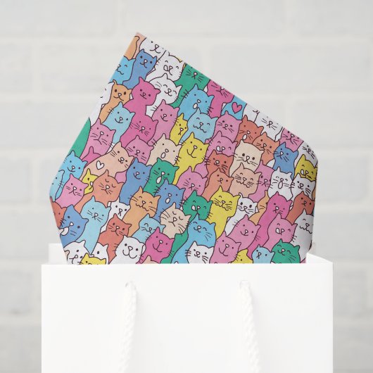 Kat Decoupage Tissuepapier, Kitty Poesje  Tissuepapier (Cadeauzakje)