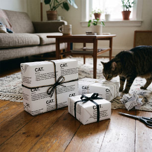 Kat Definitie Zelfstandig Naamwoord Grappige Katte Cadeaupapier