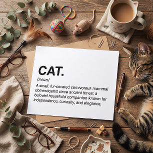 Kat Definitie Zelfstandig Naamwoord Grappige Katte Kaart