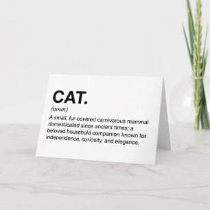 Kat Definitie Zelfstandig Naamwoord Grappige Katte Kaart