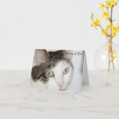 Kat - Denken aan jou Kaart (Gele Bloem)
