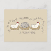 Kat Derde dag 3 Franse kerstmis Briefkaart (Voorkant)