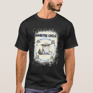 Kat Diabetes Cyclus Diabetes Bewustzijn Gebleekt T-shirt