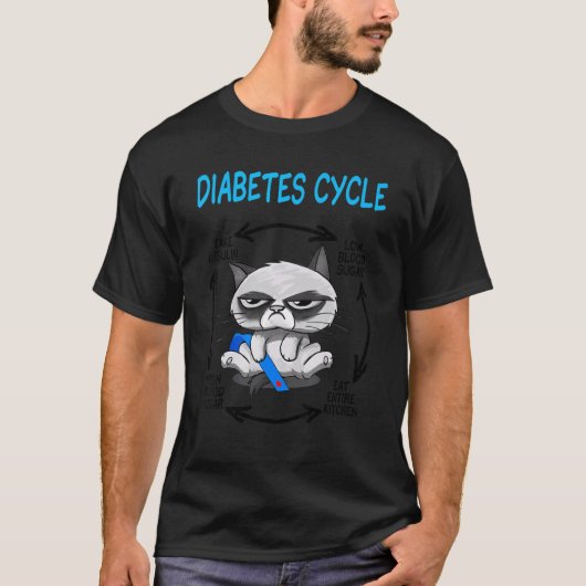 Kat Diabetes Cyclus T-shirt (Voorkant)