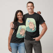 Kat die aan vis denkt t-shirt (Unisex)