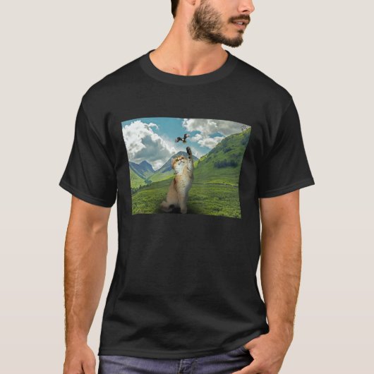 Kat die adelaar vangt t-shirt (Voorkant)