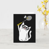 Kat die Badminton Shuttle Speler Liefhebber Coach Kaart (Gele Bloem)